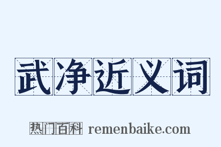 武净近义词是什么意思的图片